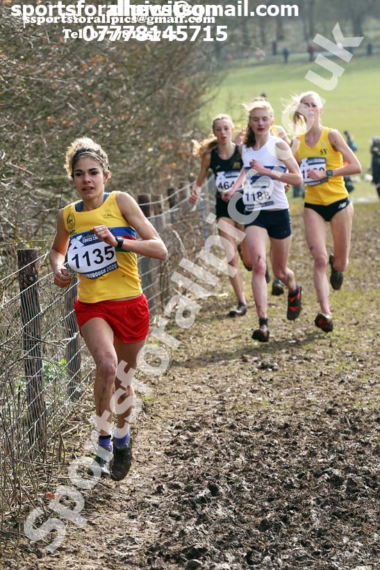 Senior women, 2020 British Athletics Inter Counties Cross Country Champs., Prestwold Hall, Loughborough. Photo: David T. Hewitson/Sports for All Pics